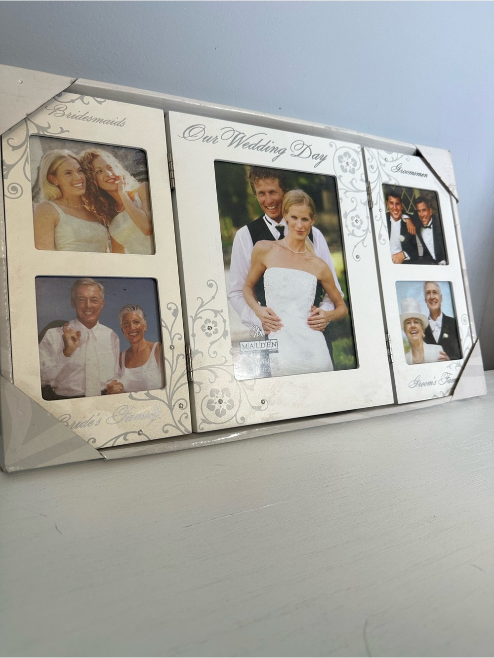 Our Wedding Day White Photo Collage Frame - Picture 5 of 5
